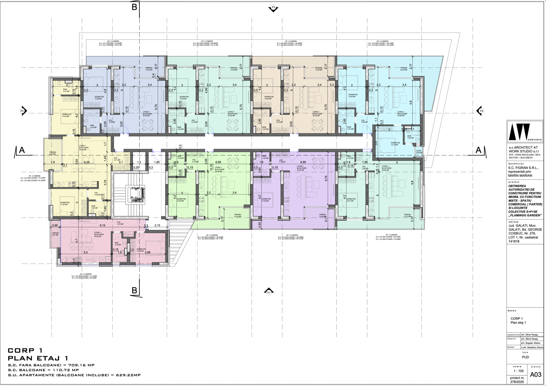 Plan Etaj 1 Corp 1